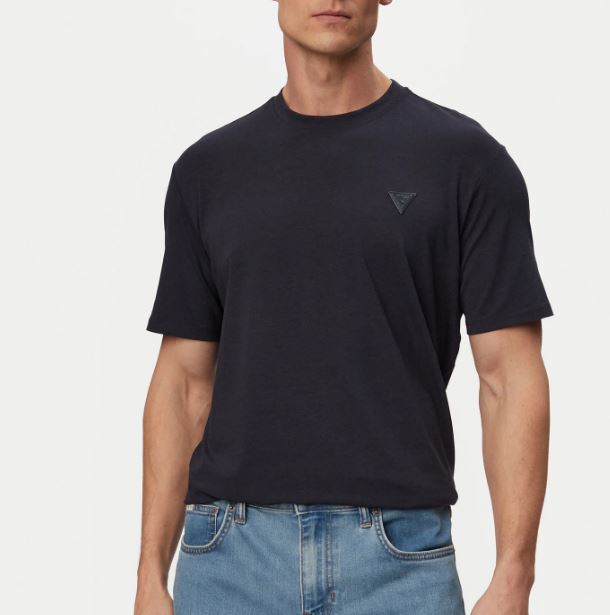 T-shirt Guess uomo small patch cotone modal