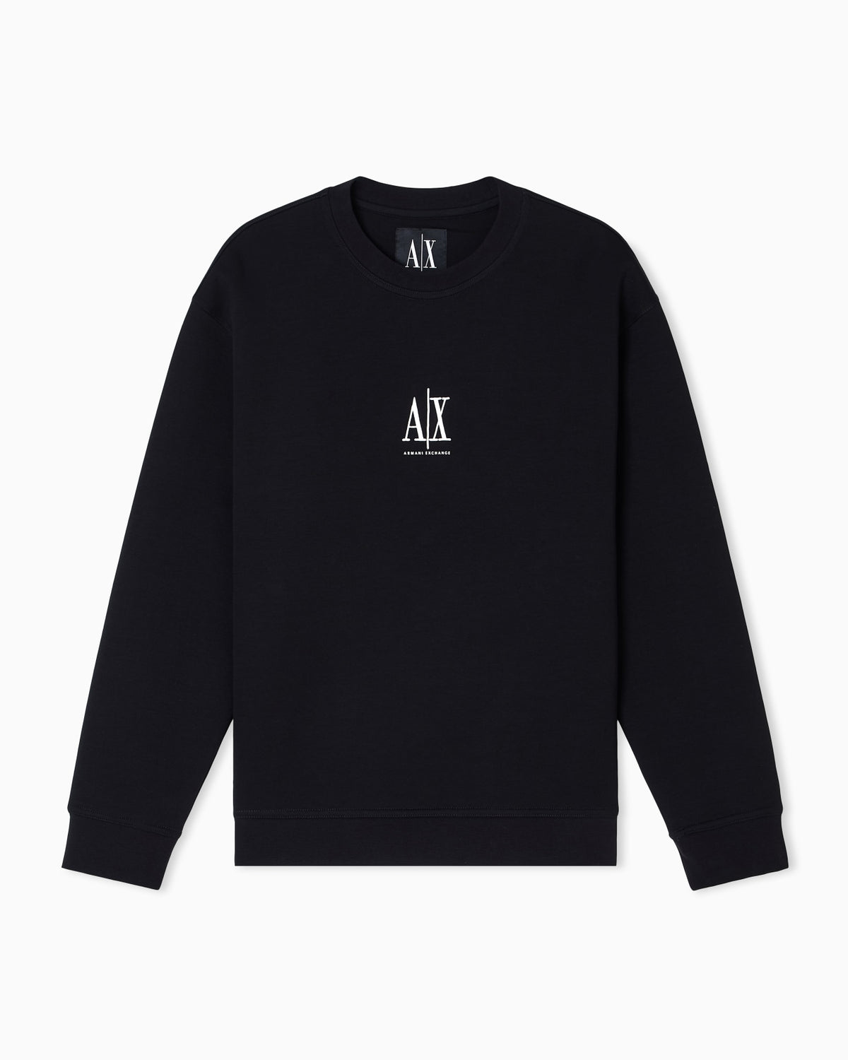 Felpa girocollo uomo Armani Exchange logo ricamato