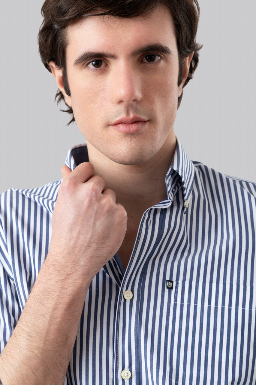 Camicia button down ASCOT uomo popeline cotone
