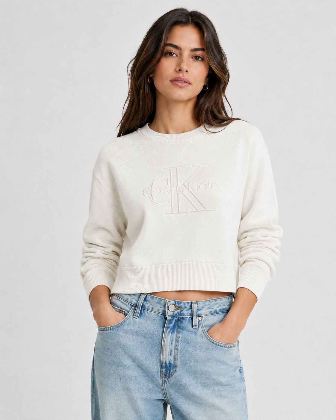 Maglia donna Calvin Klein Jeans cotone manica lunga