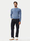 Maglione Mason Guess uomo girocollo logo stampato viscosa
