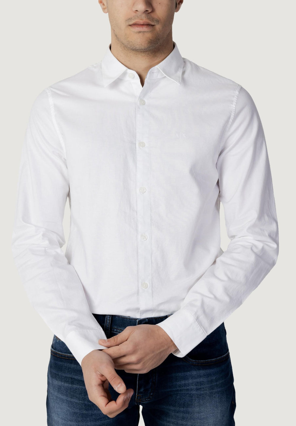 Camicia oxford uomo Armani Exchange cotone slim