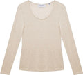 T-shirt donna MARKUP scollo ampio misto lana