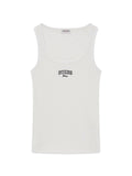 Top Guess Jeans donna slim costina ricamo logo