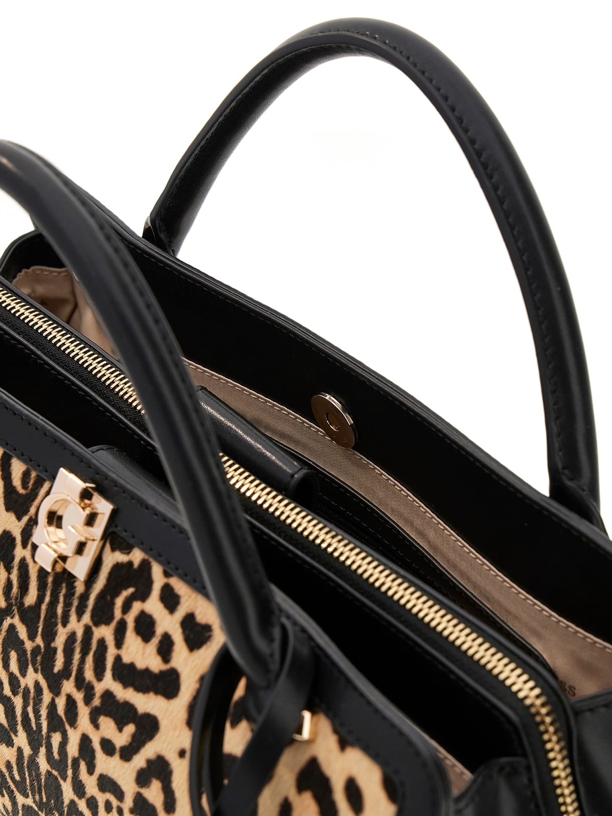 Borsa Guess donna Audrey satchel piccola leopardata