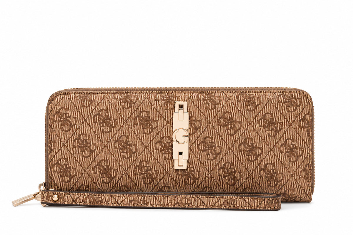 Portafoglio donna Guess Yvonne zip-around logo