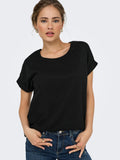 T-shirt donna ONLY viscosa filato metallizzato