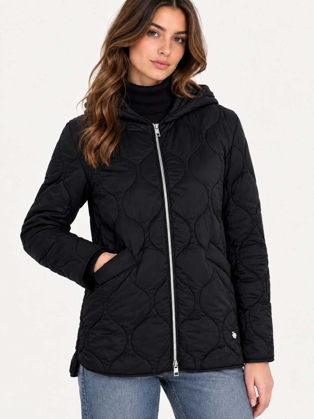 Piumino Onion Quilt Ragno donna cappuccio manica lunga