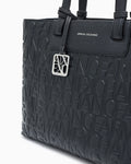Borsa Armani Exchange donna poliestere logo allover