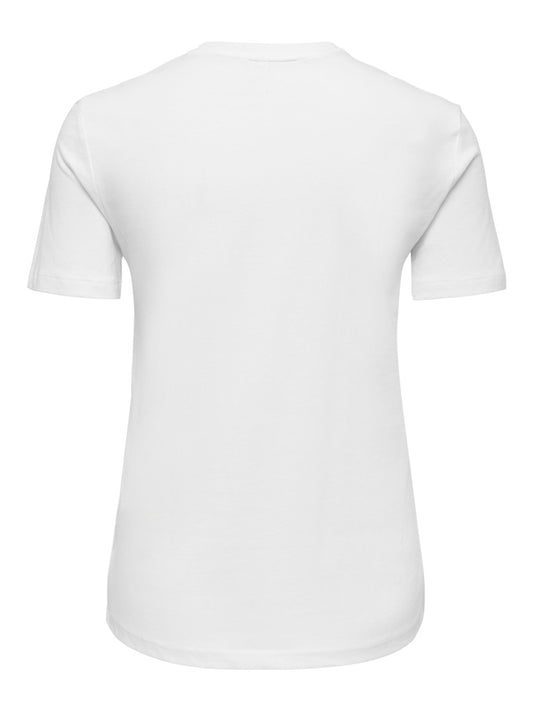 T-shirt donna ONLY cotone organico fiocco