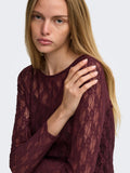 Blusa donna ONLY maglia stretch collo chiuso