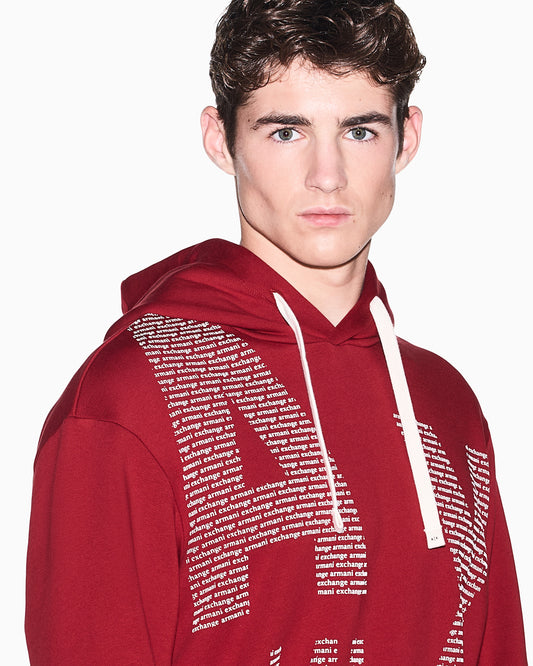 Felpa cotone A|X uomo logo AI 2026