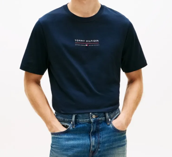 T-shirt Tommy Hilfiger uomo brand love regular cotone