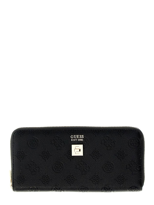 Portafoglio Ella logo Guess donna grande zip-around