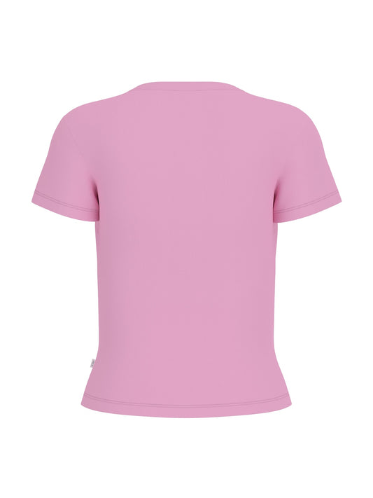 T-shirt Guess Jeans donna slim cotone ricamo logo
