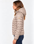 Piumino corto donna MARKUP satin cappuccio