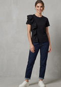 T-shirt donna MARKUP cotone rouches manica corta
