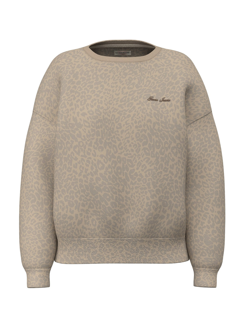 Felpa oversize Guess Jeans donna girocollo stampa
