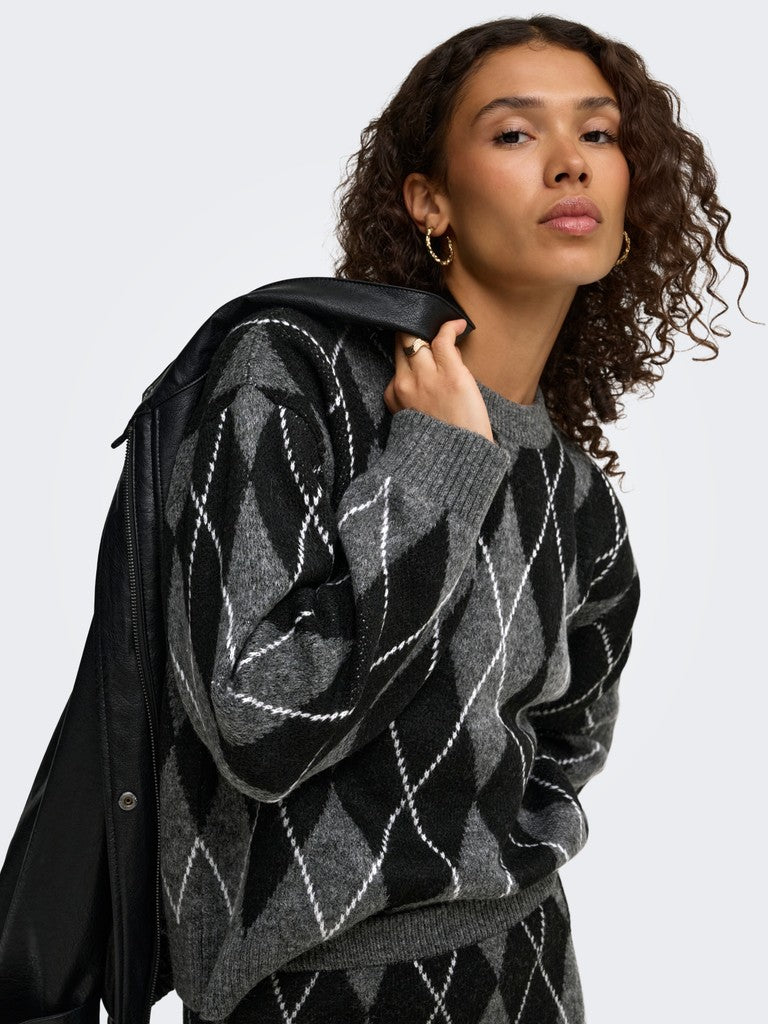 Maglione donna JDY fantasia argyle