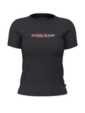T-shirt donna Guess Jeans slim girocollo triangle