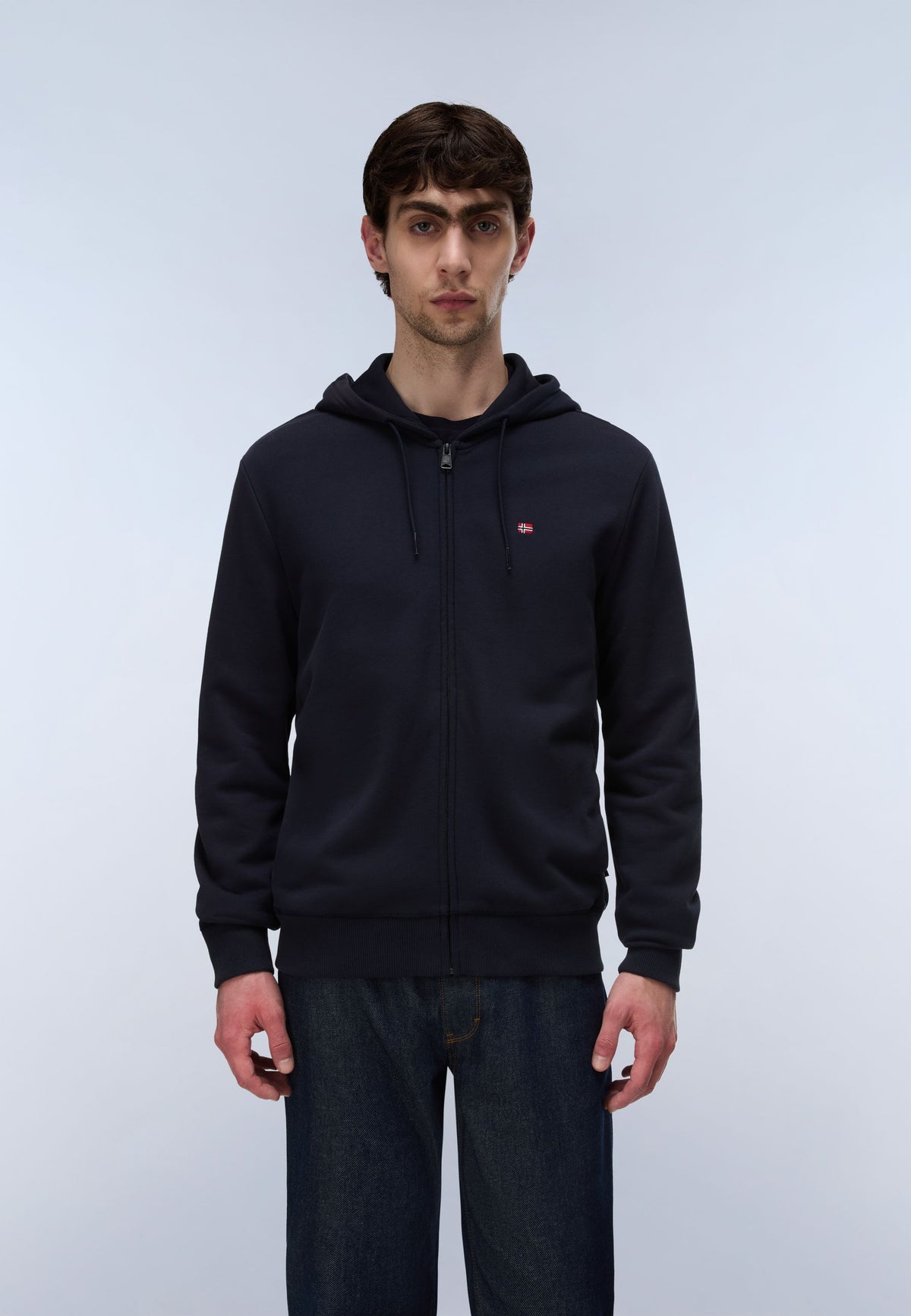 Felpa zip cappuccio uomo Napapijri Balis cotone