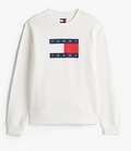 Felpa Tommy Jeans donna regular cotone logo centrale