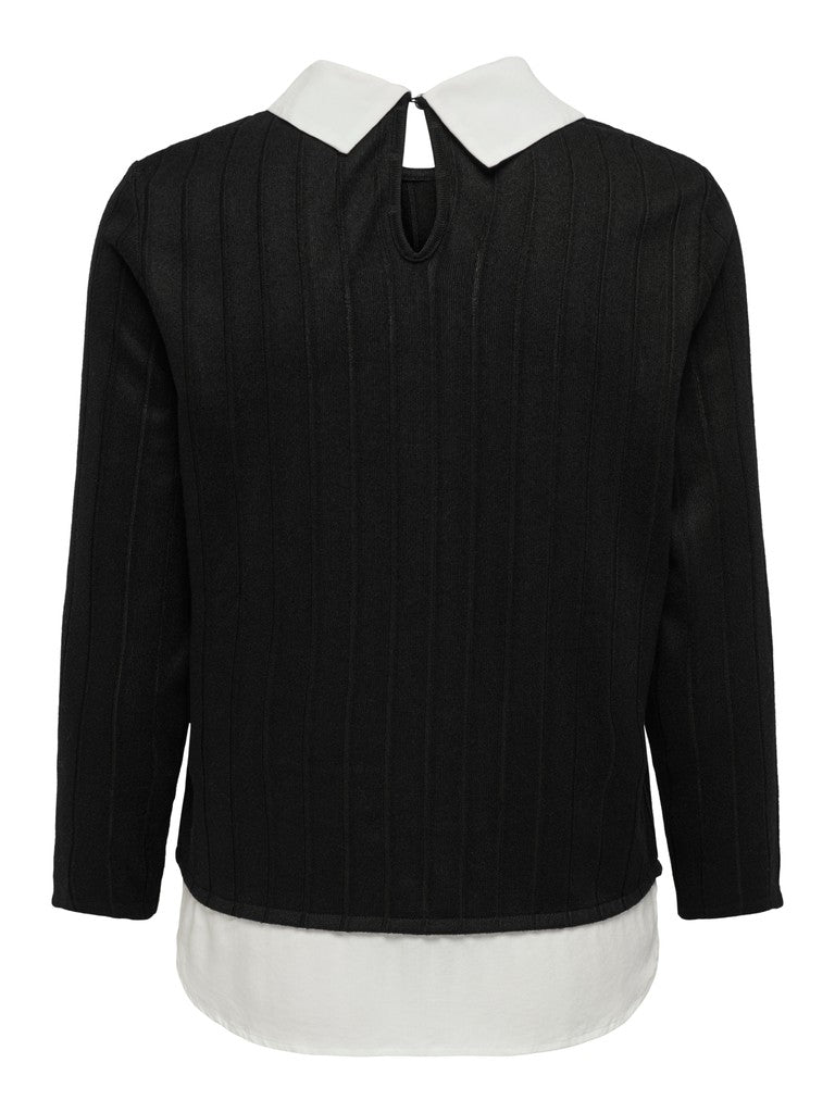 Blusa donna JDY scollo aperto costine