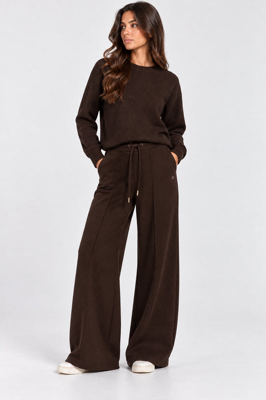 Pantalone donna YES-ZEE ampio nervature lurex