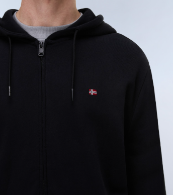 Felpa full zip cappuccio Napapijri Balis uomo