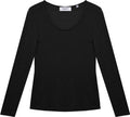 T-shirt donna MARKUP scollo ampio misto lana