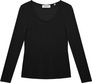 T-shirt donna MARKUP scollo ampio misto lana