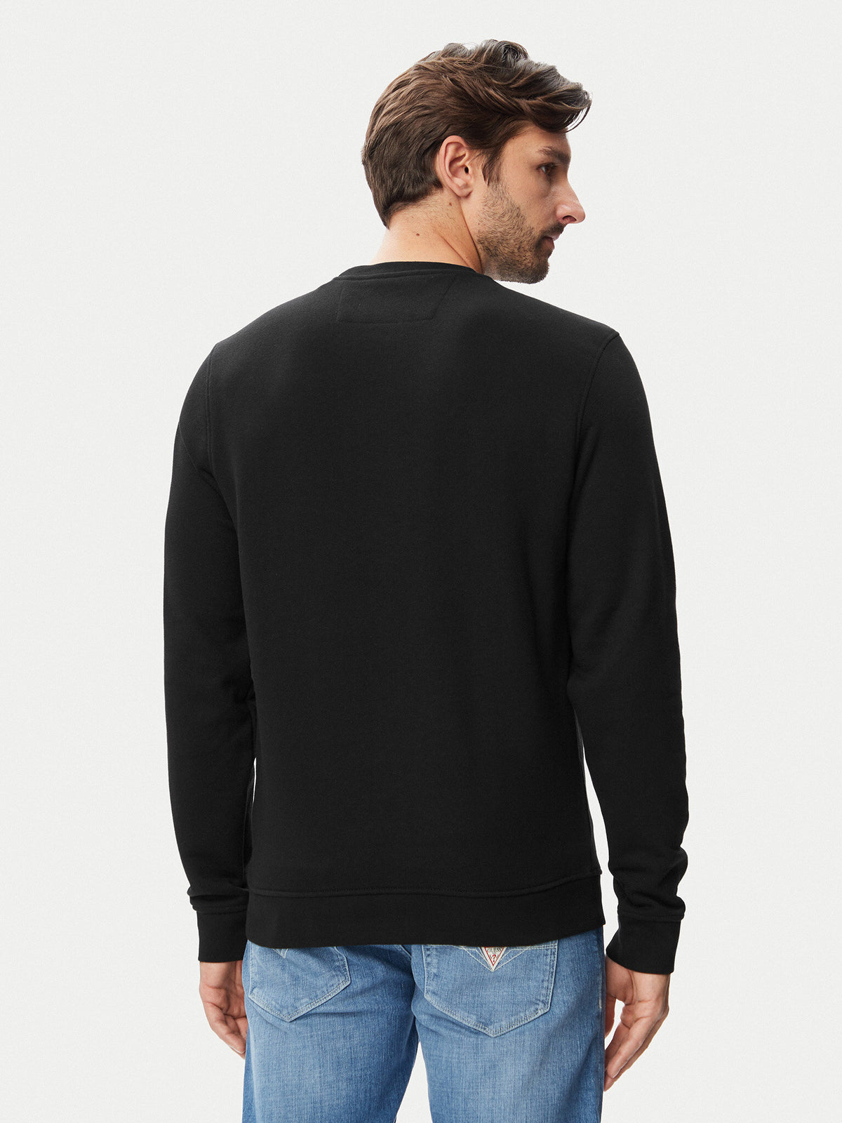 Felpa Audley Guess uomo girocollo fleece cotone