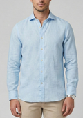 Camicia uomo MARKUP lino manica lunga collo francese