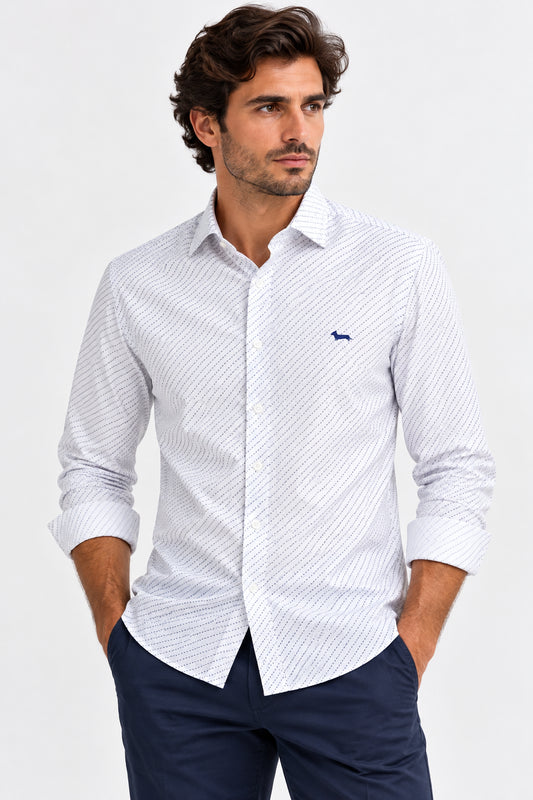 Camicia Harmont & Blaine uomo popeline stampa geometrica