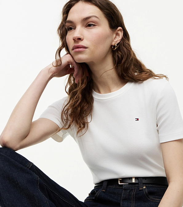 T-shirt Tommy Hilfiger Donna Slim Cody Cotone Slim Fit