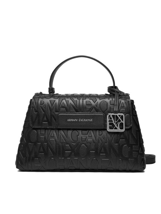 Borsa donna Armani Exchange poliestere logo allover