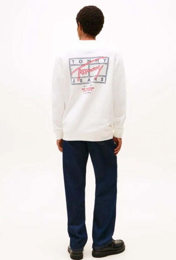 Felpa Tommy Jeans uomo regular entry cotone PE 2026