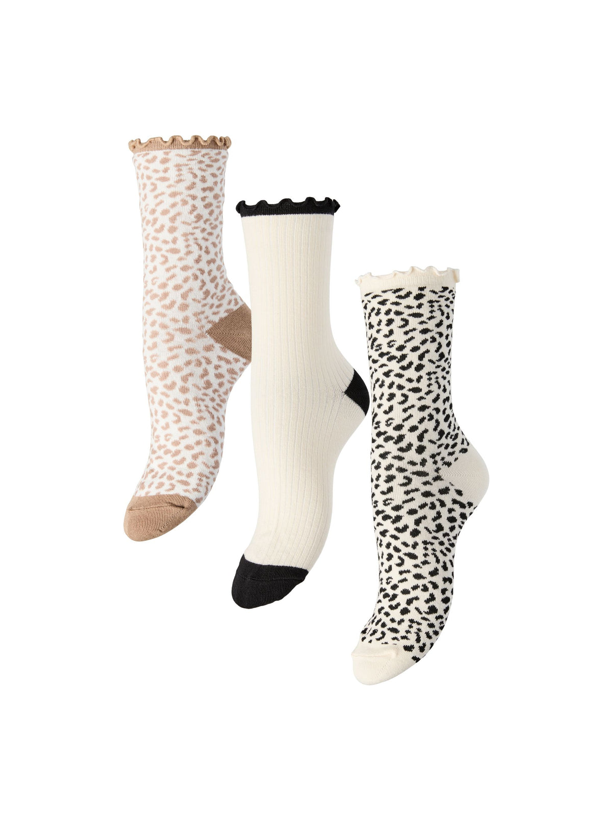 Calze PIECES donna cotone animalier AI 2026