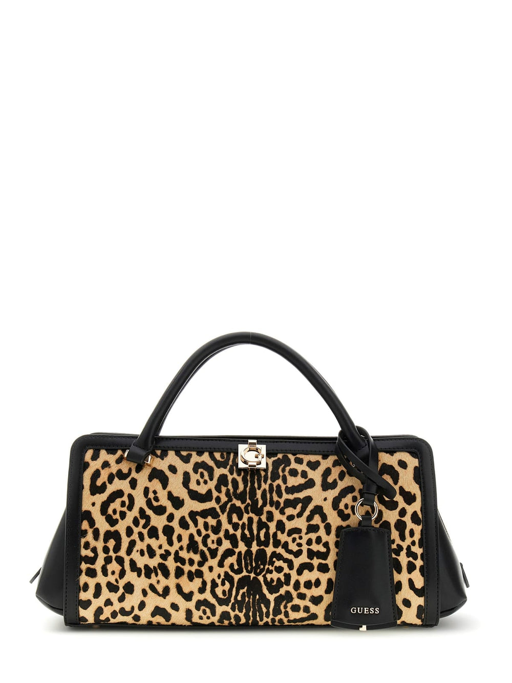 Borsa Guess donna Audrey satchel piccola leopardata