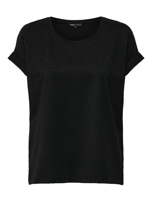 T-shirt donna ONLY viscosa filato metallizzato