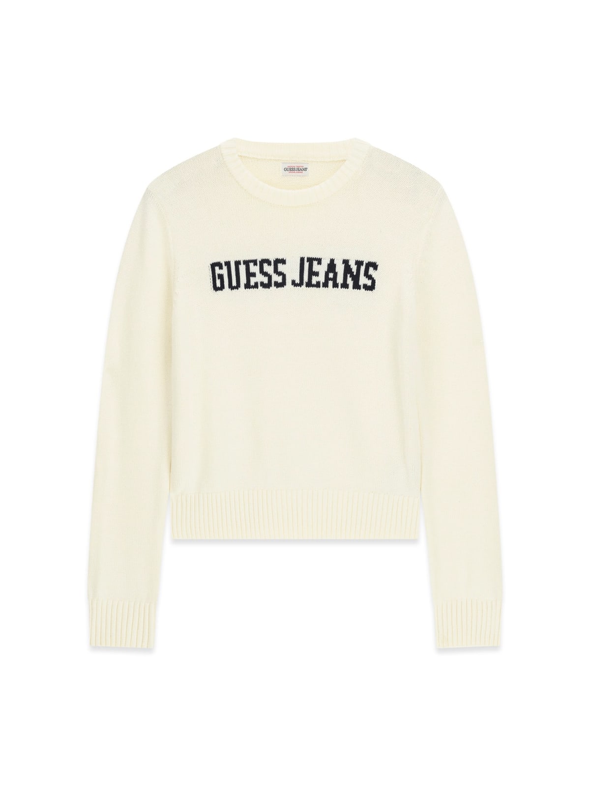 Maglione intarsia Guess Jeans donna girocollo cotone