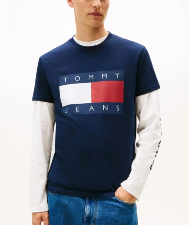T-shirt Tommy Jeans uomo Regular Big Flag PE 2026 maxi grafic