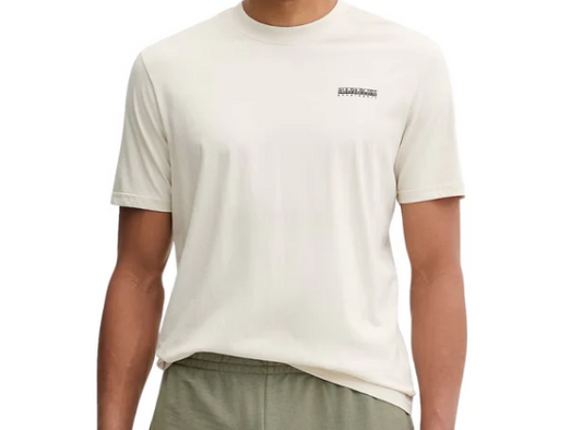 T-shirt logo Napapijri uomo cotone girocollo