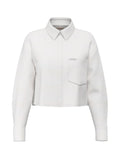 Camicia Guess Jeans donna cotone cropped manica lunga