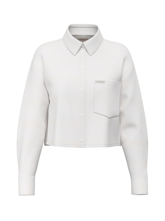 Camicia Guess Jeans donna cotone cropped manica lunga