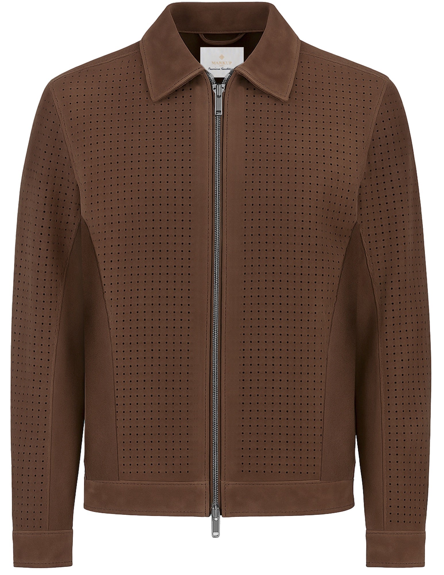 Overshirt MARKUP uomo effetto scamosciato traforata