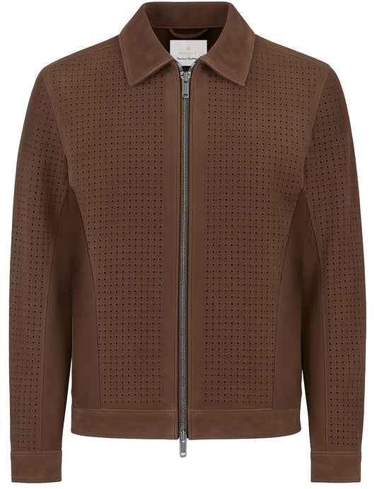 Overshirt MARKUP uomo effetto scamosciato traforata