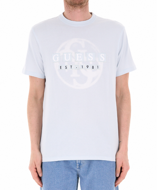 T-shirt Guess uomo patch logo 4G cotone