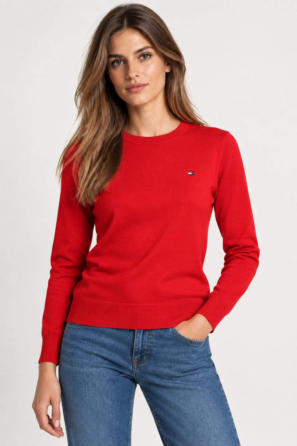 Maglia donna Tommy Hilfiger cotone treccia
