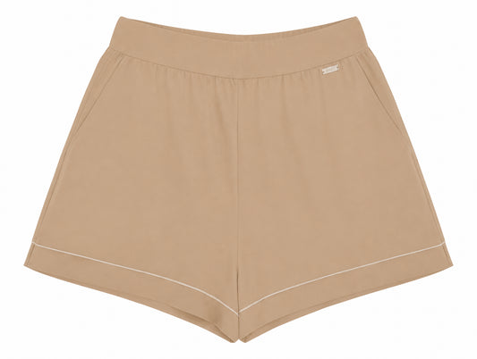 Shorts donna MARKUP interlock cotone profili oro
